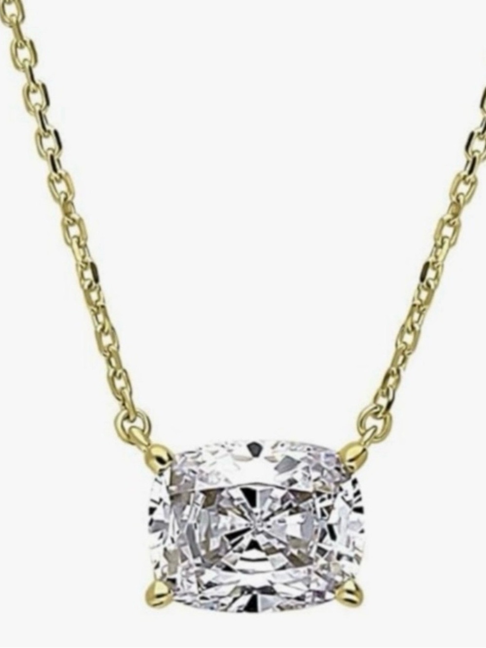 2ct Radiant Cut Necklace